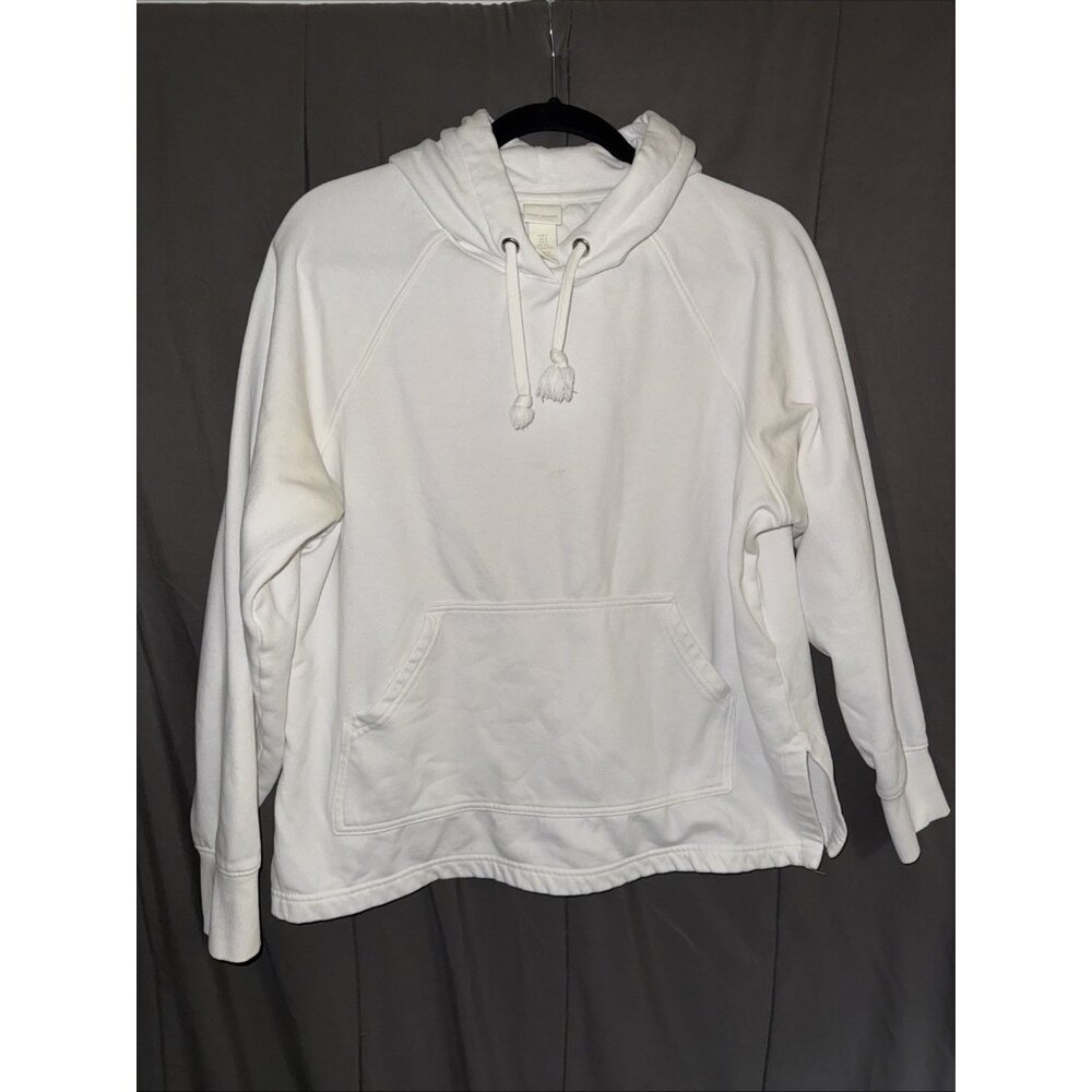 Men’s H&M Regular Fit Hoodie Small White Long Sleeved Fleece Lined